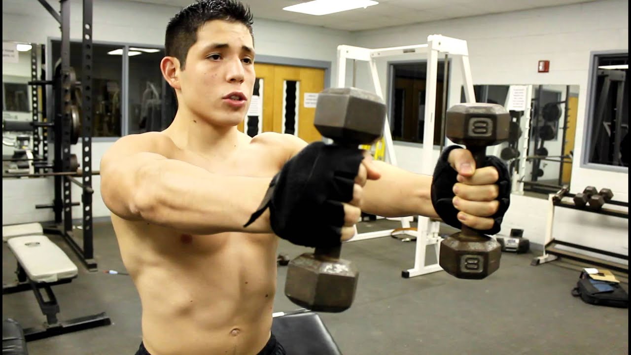Without a bench: 9 exercises with dumbbells on the chest